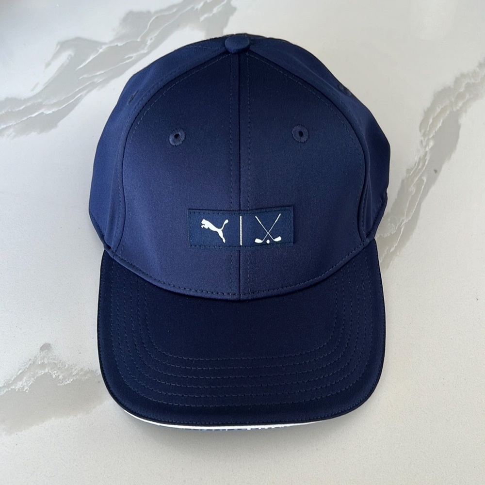 Puma x Golf Navy Blue and White Adjustable Baseball Hat